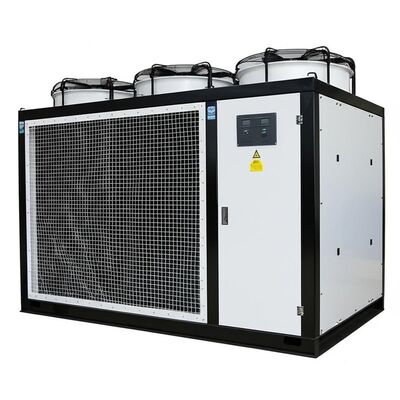 Capacité de refroidissement de 10 à 500 tonnes refroidisseur d'eau refroidi à l'air comprenant un condensateur à nageoires et tubes Idéal pour une plage de température ambiante de 5 à 45 °C